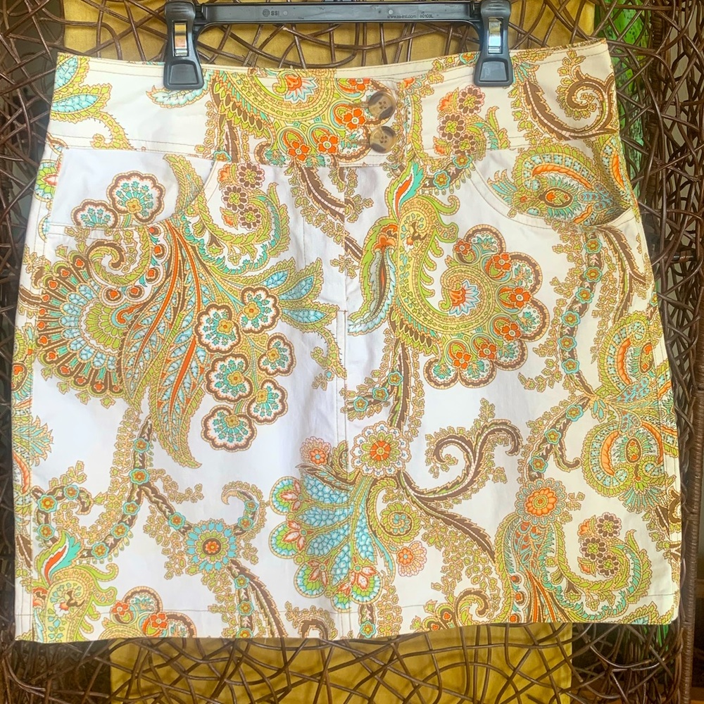 CABI paisley miniskirt